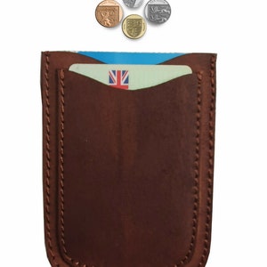 Crazy Horse Leder ID Kreditkartenetui Portemonnaie Handgemacht Vintage Geschenk Ihn