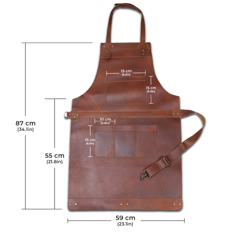 Tan Real Leather Apron Butcher Apron cook Apron BBQ Apron Etsy