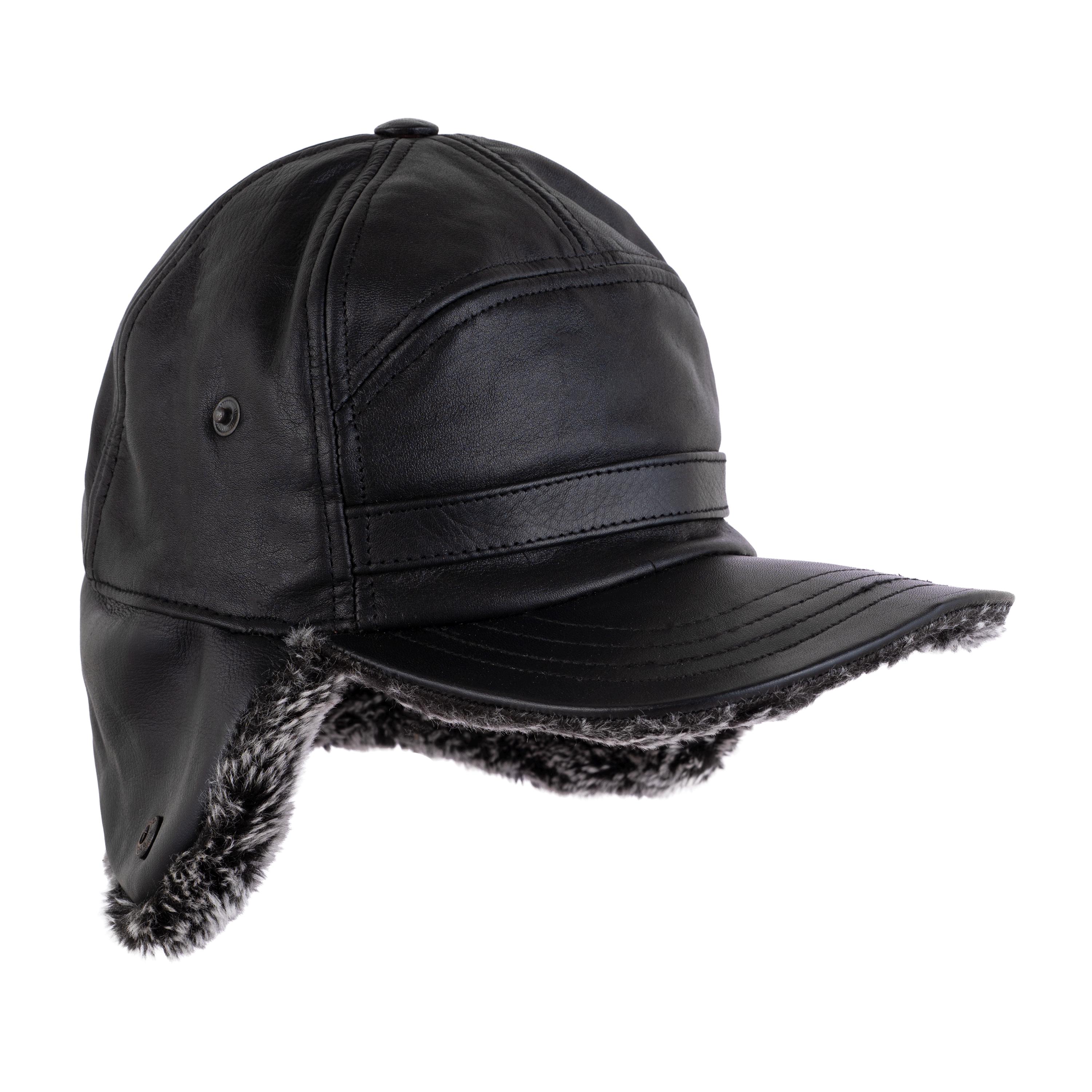 Utaly Winter Baseball Cap With Ear Flaps - Felt Wool Bomber Hat For Men