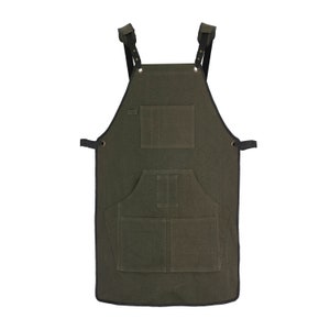 Working Apron | Waxed Canvas | Butcher Apron | Cheff Apro | Tool Pockets | Cross Back Straps Adjustable | Woodworking | Gardening Apron