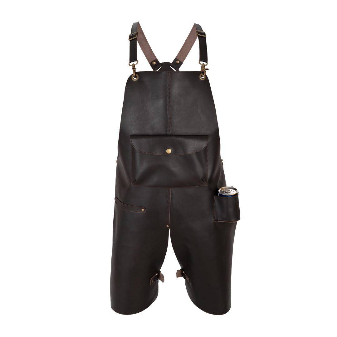 TABLIER D'ATELIER EN CUIR DE VACHETTE AVEC PORTE OUTILS