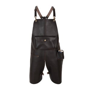Chocolate Brown Full Grain Leather Apron Butcher Apron BBQ & Grill Apron Blacksmith Apron - Woodwork Apron - Split Leg Apron - Potter Apron