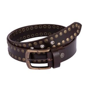 Studded Leather Belt - Studded Belt - Mens Belts - Star Studded Leather Belt - Studded Belt - Mens Belts - Star