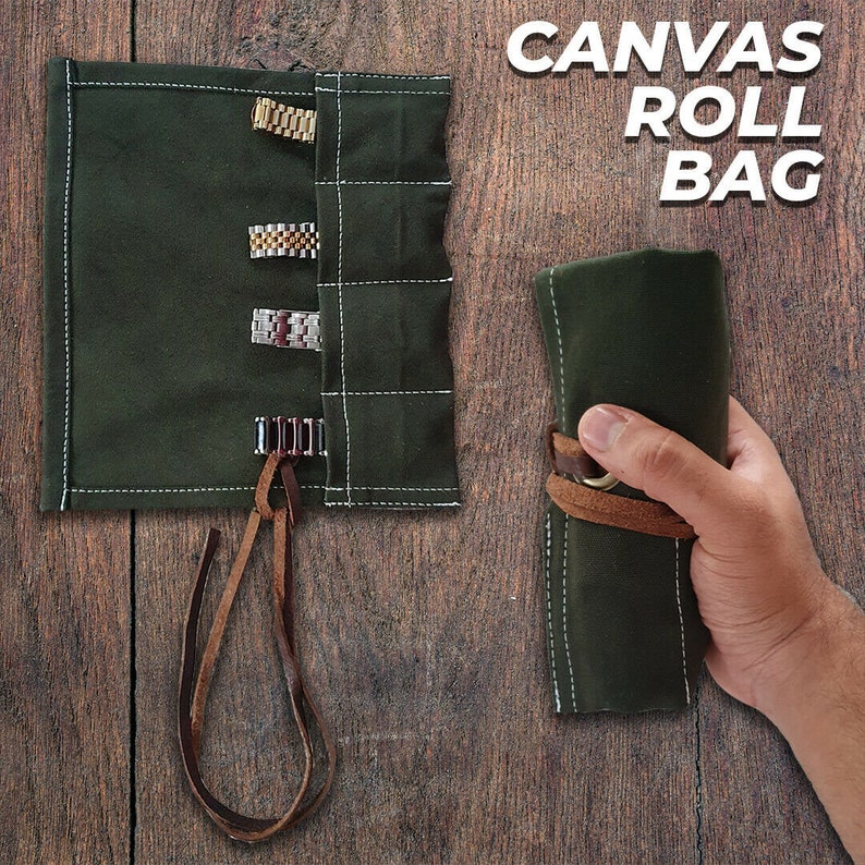 Canvas Travel Watch Roll Canvas Storage Watch Roll Watch Etsy UK