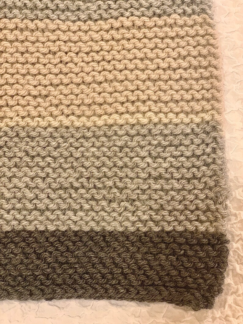 Download Soft Knit Garter Stitch Striped Baby Blankets / Washable / | Etsy