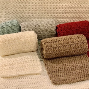 Crochet Scarves in various colors (see all photos for added colors)