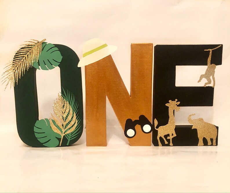 wild one letters safari theme party jungle theme party etsy