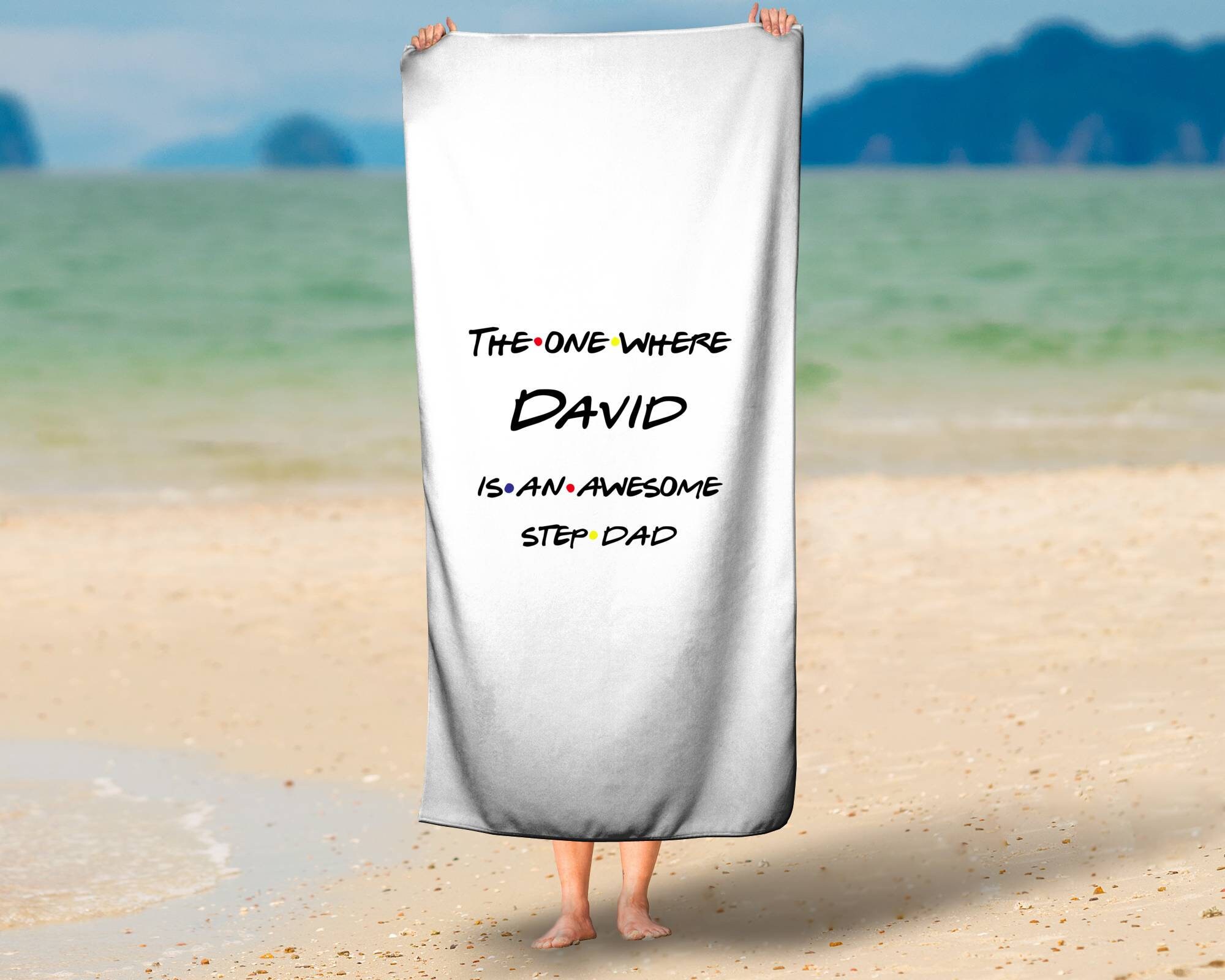 Bonus Dad Beach Step Dad Beach Towel The One Where Premium Etsy