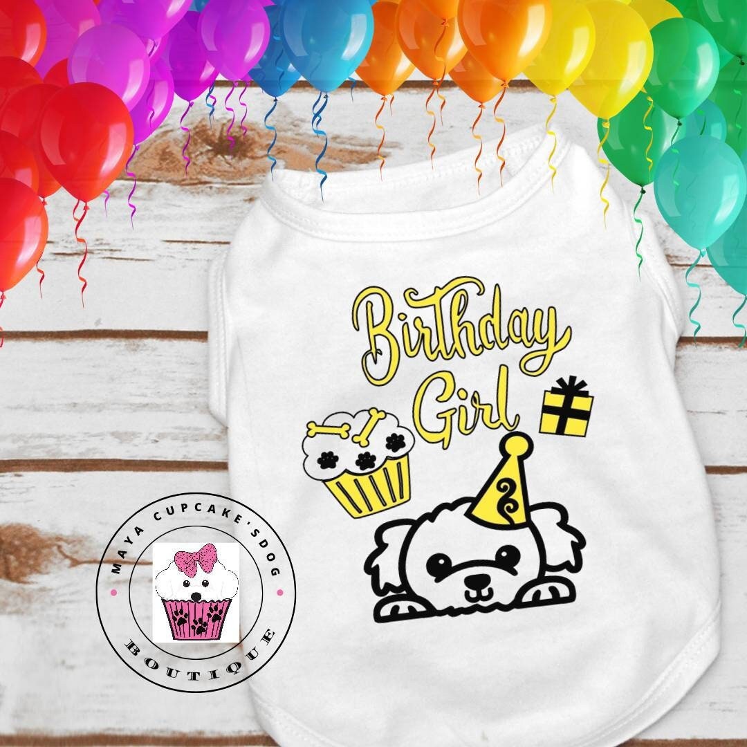 Girl Dog Girl Dog Birthday Girl Dog Birthday Shirt Girl Dog Birthday