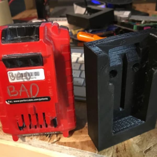 Funda para batería de 20 V de Porter Cable: organizador de pared para garaje