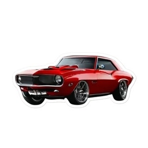 Vintage Chevy Camaro Decal: Classic Muscle Car Racing Emblem for Auto Enthusiasts & Collectors