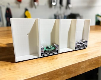 Wall-Mountable NASCAR Diecast Car Display – 16 Unit Storage Shelf