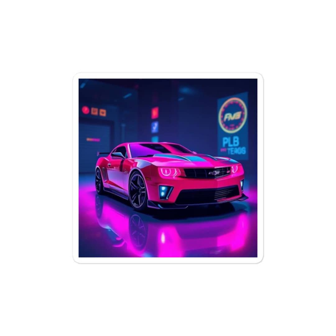 Vintage Muscle Car Decal: Camaro Hot Rod Racing Sticker for Auto ...