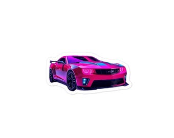 Vintage Camaro Muscle Car Decal - Custom Hot Rod Racing Sticker for Automotive Enthusiasts