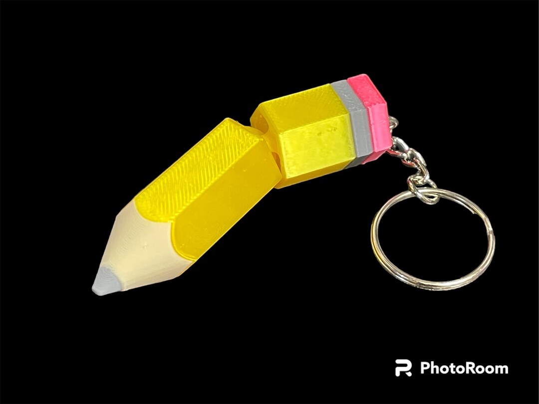 Flexi Pencil Keychain 3d Printed Etsy