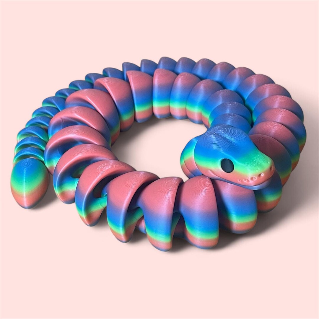 Flexi Articulating Ball Python Snake Toy Custom Colors - Etsy