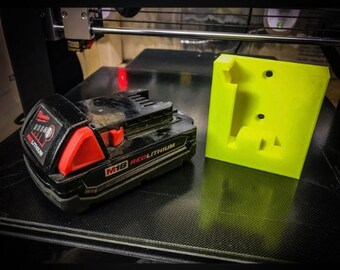 Milwaukee M18 Battery Organizer: Power Tool Rack Holster for Workshop Storage and Organization