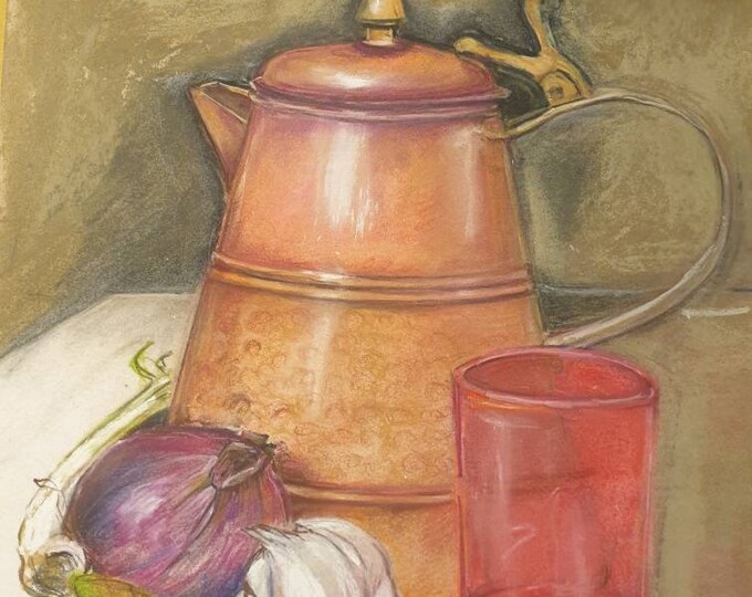 Rustic illustration "The copper jug"