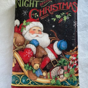 The Night before Christmas Story Soft Book, Christmas gift, Soft Book for baby, Baby shower, Baby gift, Babies First Book, Cloth Book,
