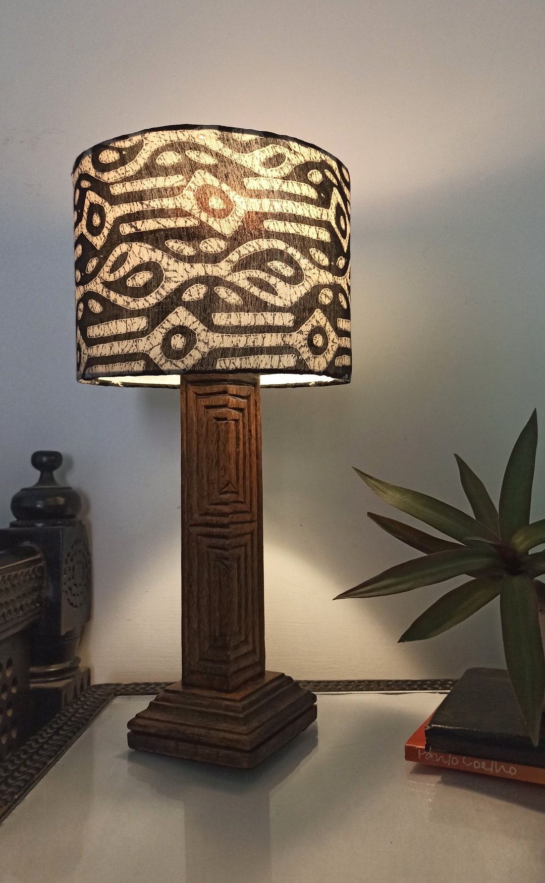 Mini Vintage Wood TABLE LAMP Base With METAL Holder Bedside Etsy