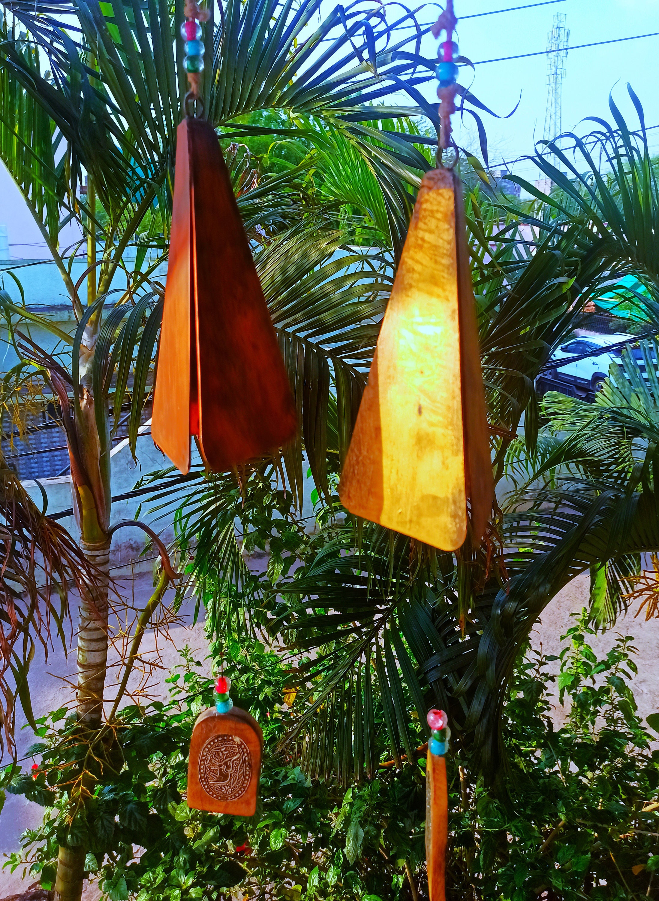 Windspiel Aus Metall Mit 3 Glocken – Rustikaler Klang Für Garten & Terrasse