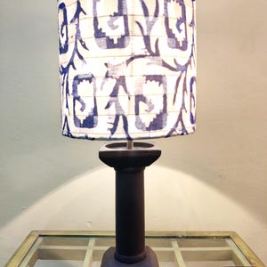 Mini Matte Black Antique Indian Lamp Base | Vintage-Inspired Table Lamp | Handmade Rustic Lighting Decor