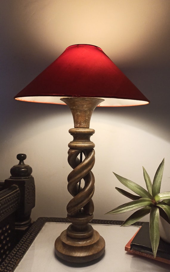 Twisted wood lamp deals