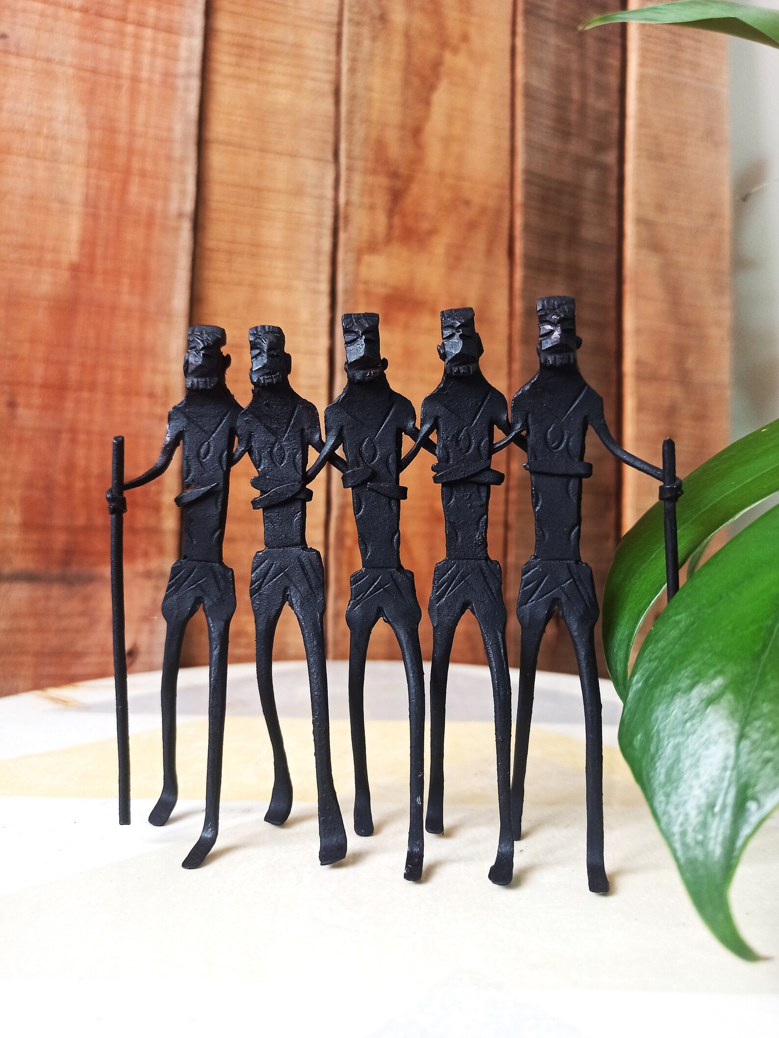 Bastar Tribal Wrought Iron Man Music Stand main image 1