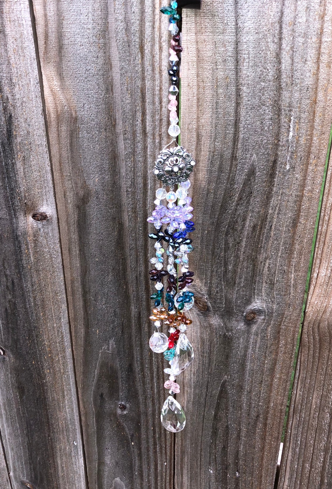 Multi colored Crystal window jewelry crystal ball window Etsy