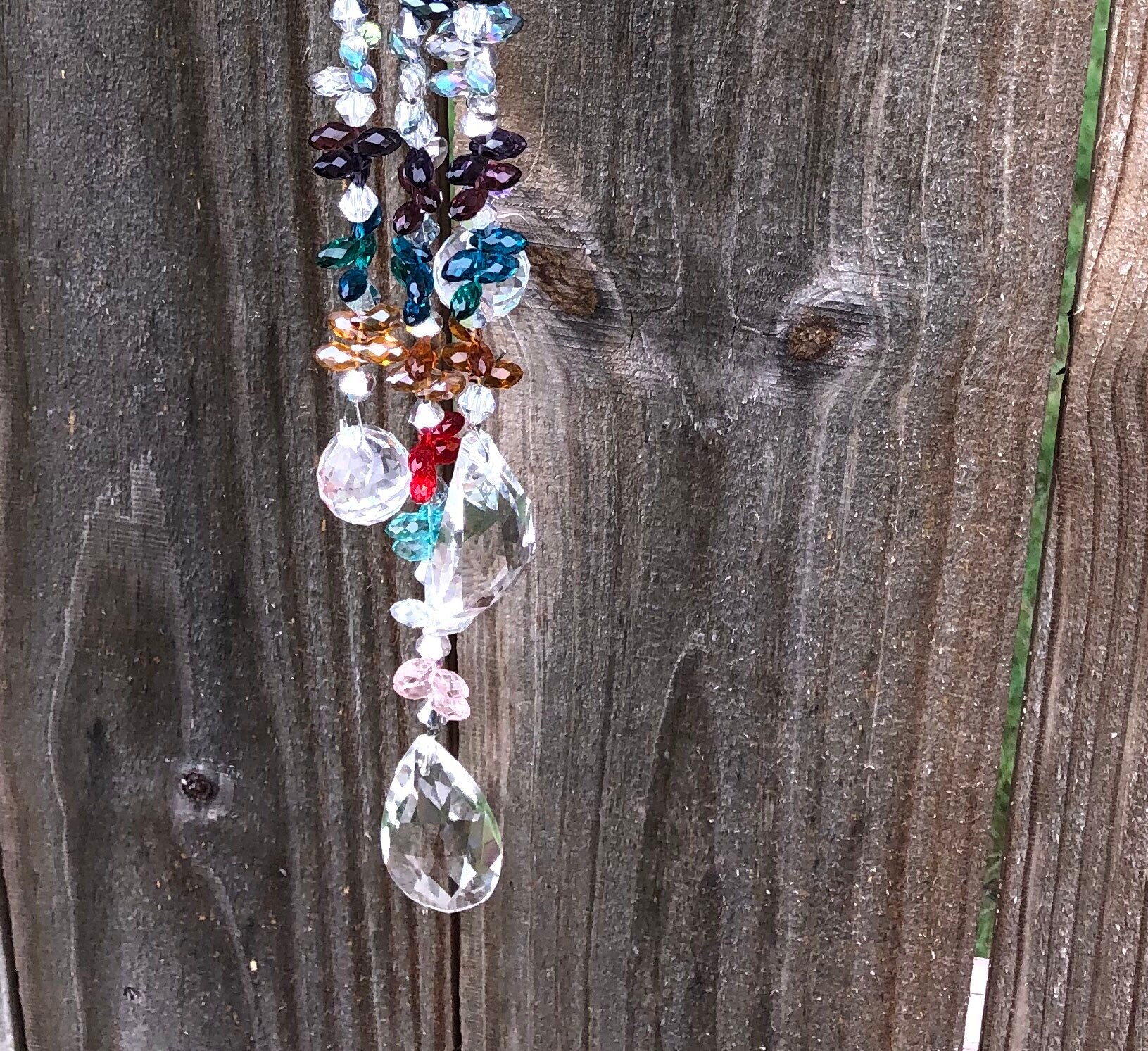 Multi colored Crystal window jewelry crystal ball window Etsy