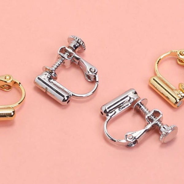 2 Pieces Screw Back Clip on Earring Converters From Pierced Earrings, turn any pieced earrings into clip-on