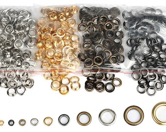 20 Sets 4mm to 17mm Eyelet Grommet Clothing Leather Banner Craft