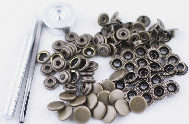15 Sets Heavy Duty With Tool Rivet Poppers Snap Fasteners Etsy