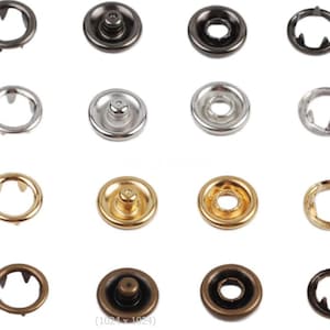 Metal Leather Snap Buttons 10mm Spring Snap Fasteners Kit Press