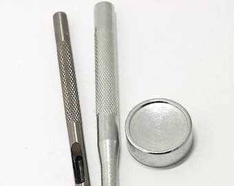 Die Punch Tool Set #201/#203 for 12/15/17mm Heavy duty Rivets/Popper Snap Fasteners Press Studs Button Sewing Clothing Sewing Leather Craft