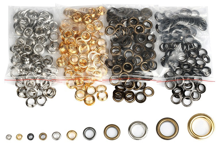 Nogis 1 inch Hole 10 Sets Copper Grommets Eyelets with Washers for Leather, Tarp, Canvas (Silver)