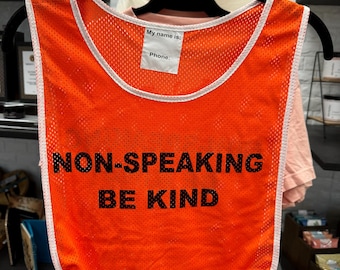 Chaleco sin habla - Sé amable