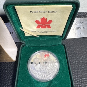 Canada 2002 Proof Silver Dollar- Queens Golden Jubilee Commemorative Coin Complete with Case From the Royal Canadian Mint