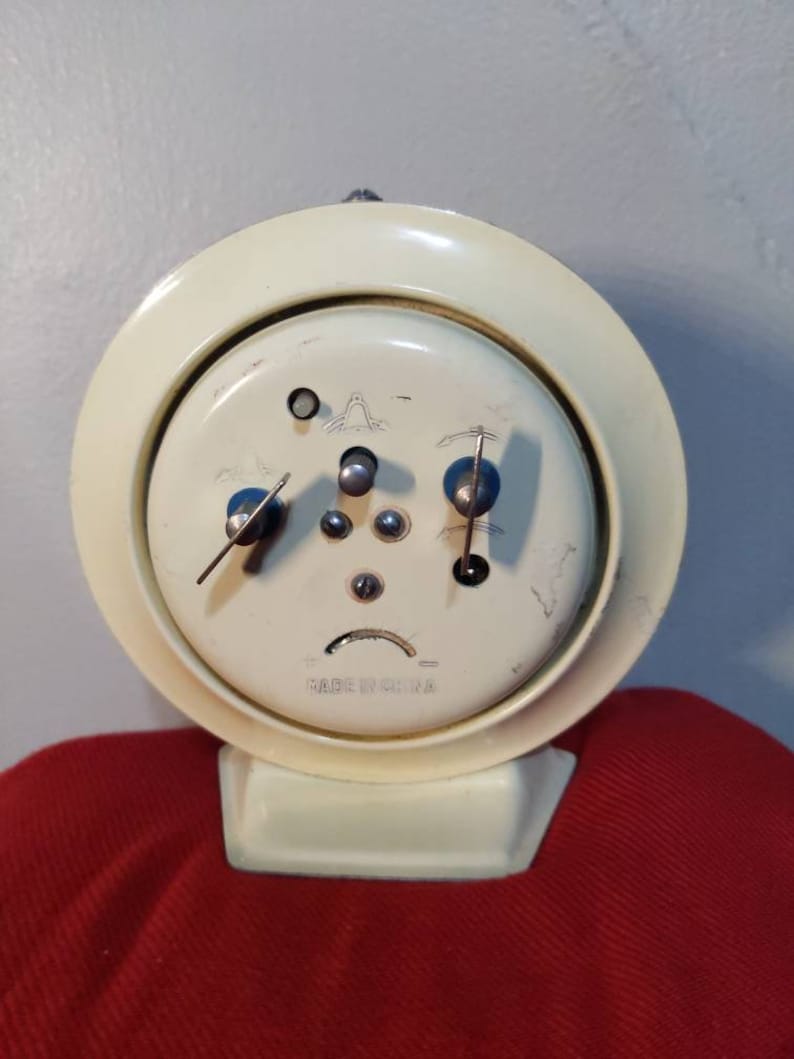 Vintage Polaris Mechanical Alarm Clock Black and Chrome Etsy