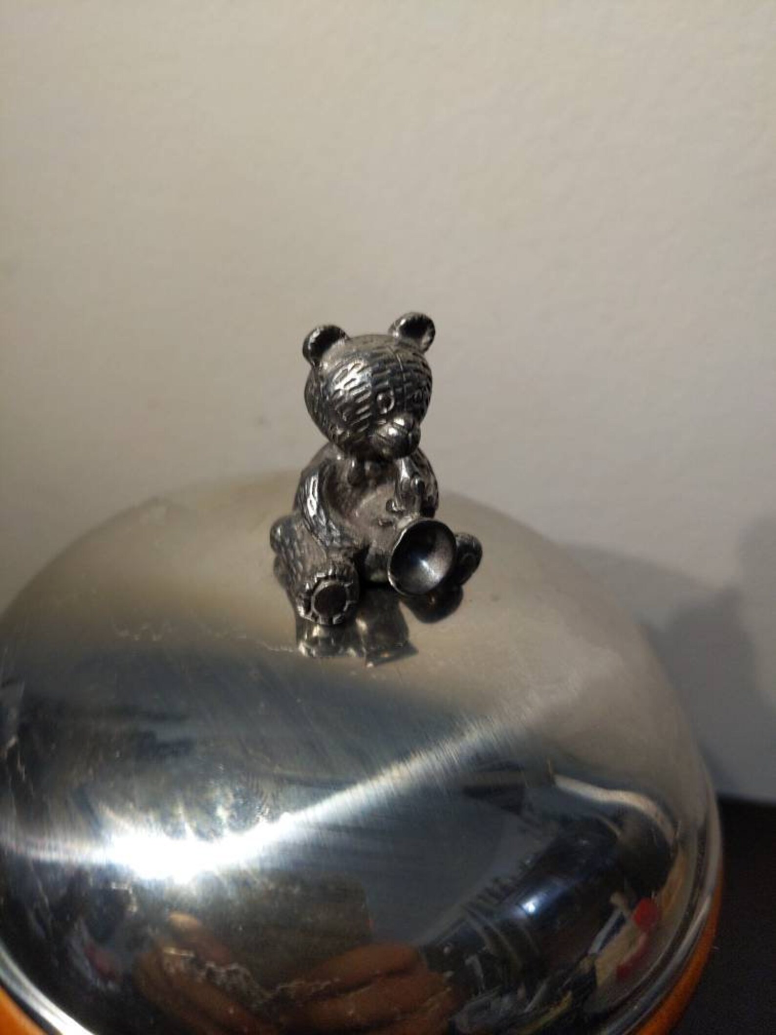 Teddy Bear's Picnic Wood & Pewter Music Box Vintage Etsy