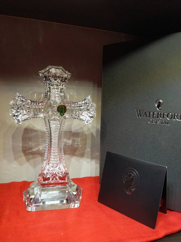 Waterford Crystal Large KELLS STANDING CROSS Made in IRELAND NEW! Waterford Crystal Large KELLS STANDING CROSS Made in IRELAND NEW!