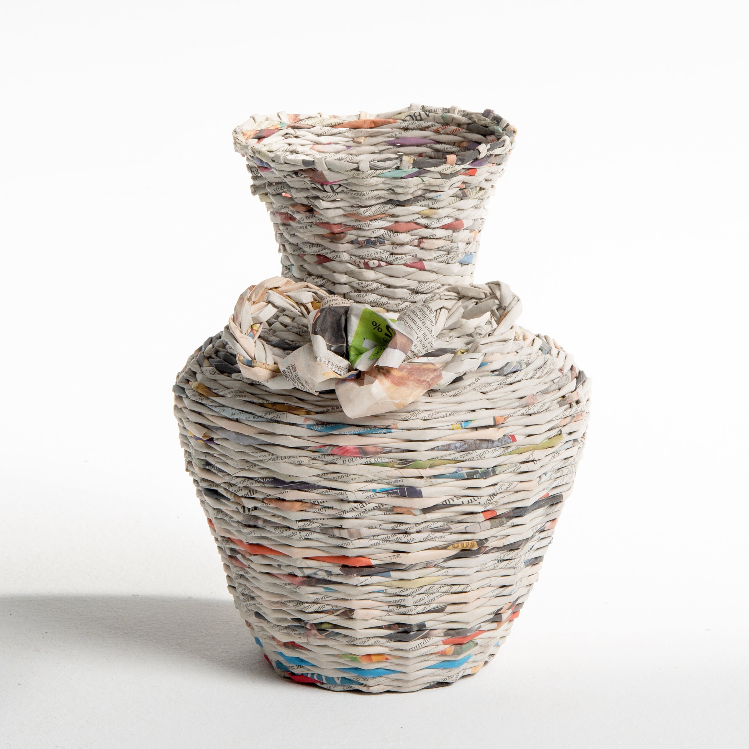 Vase Made With Used Newspaper That is Recycled to Give It a Second Life