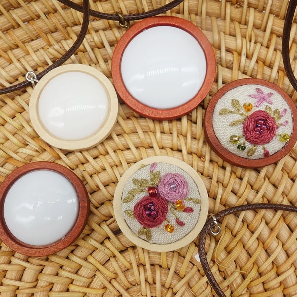 Embroidery Pendant Etsy