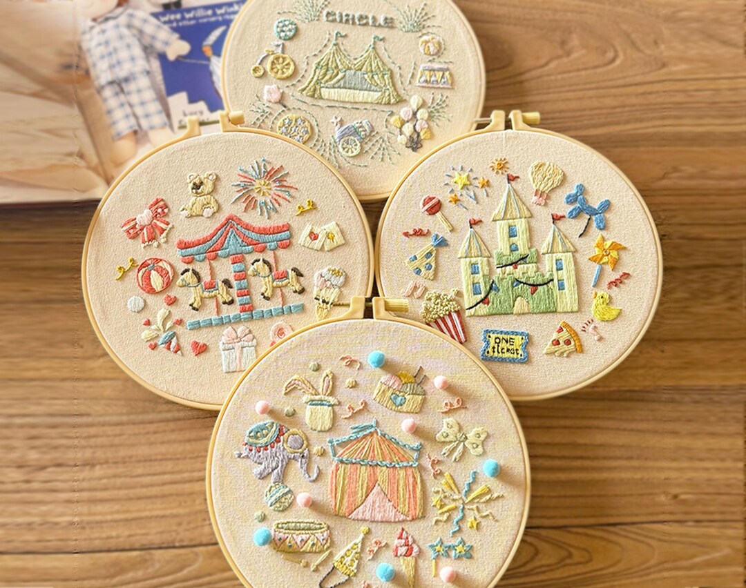 Children's Room Decoration Embroidery Kit for Beginner,carousel, Castle ...