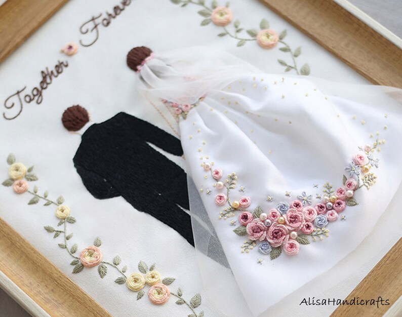 Personalized Wedding Embroidery Kit for Bride and Groom Etsy