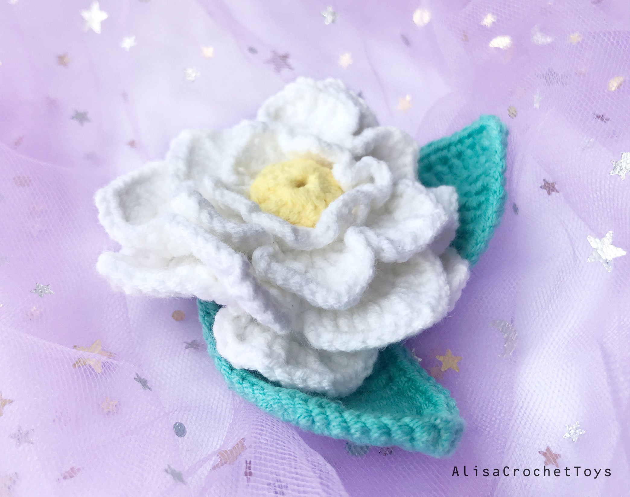 PDF Crochet Flower Pattern Crochet Gardenia Embellish Pattern Etsy