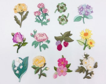  Ouligay 20Pcs Flower Iron on Patches Flower Patches