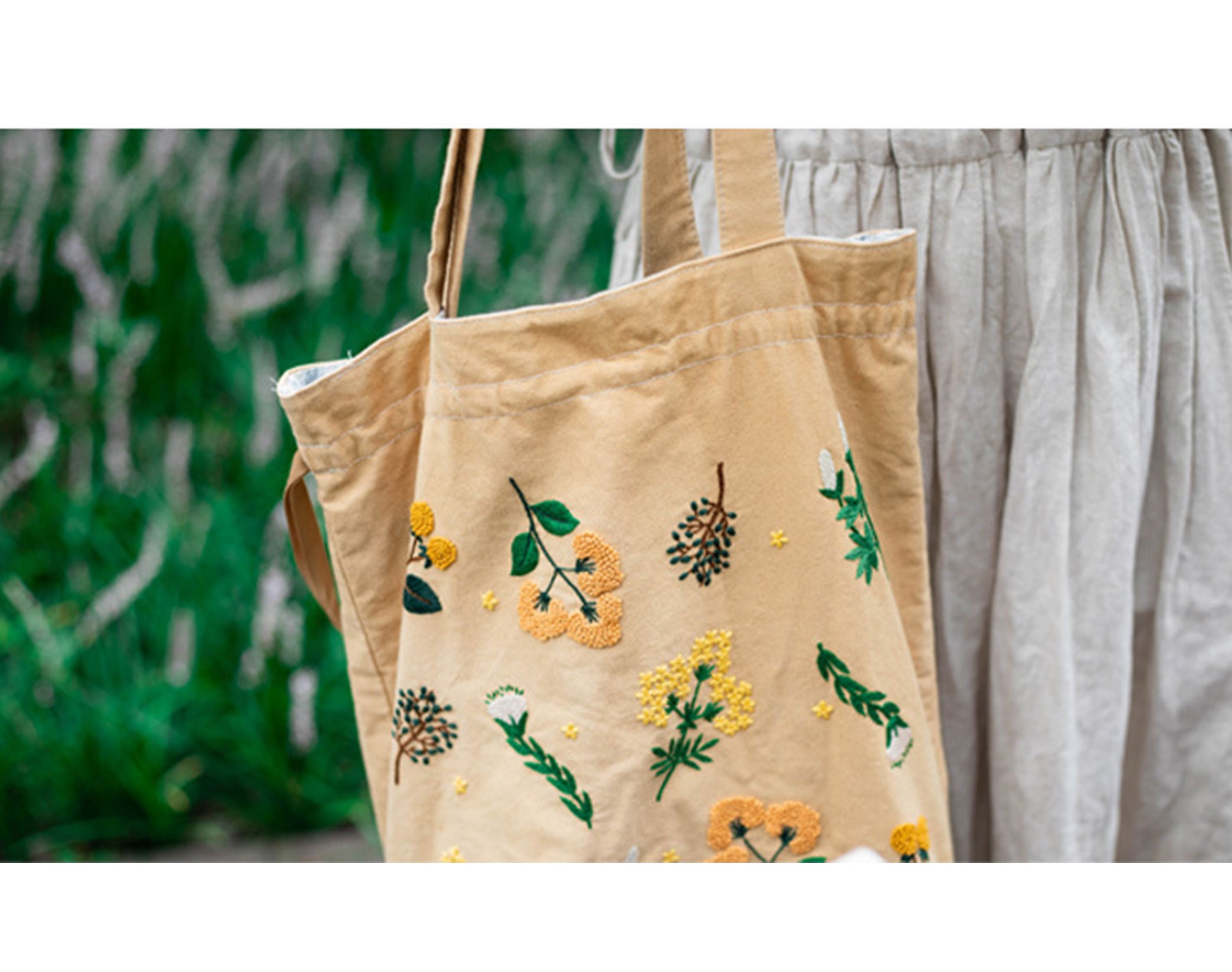 Embroidered Shoulder Bag Canvas Bag Fabric HandbagTote Bag Etsy