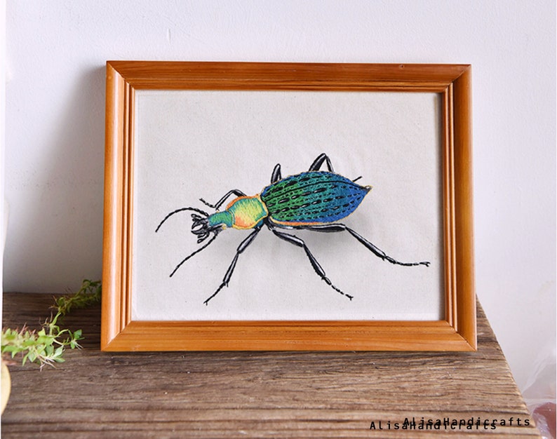 Advanced Hand Embroidery Kit Lifelike Insect Embroidery Kit Etsy