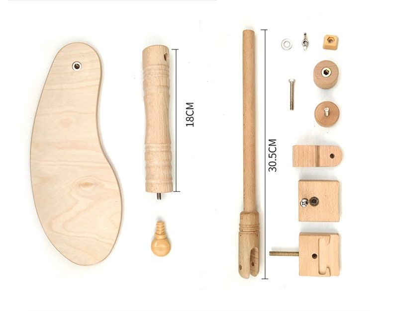 May include: Wooden embroidery hoop stand kit with a 18 inch hoop, 30.5 inch stand, and all the necessary hardware to assemble the stand. The kit includes a wooden base, a wooden rod, and a wooden hoop.